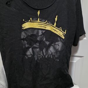 Black M Shirt AdjustYour Crown Skull And Crown